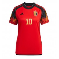 Fotbalové Dres Belgie Eden Hazard #10 Dámské Domácí MS 2022 Krátký Rukáv